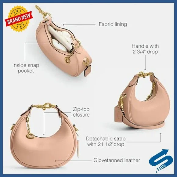 Washed Denim Shoulder Bag with Detachable Crossbody Strap - Picture 4 of 7